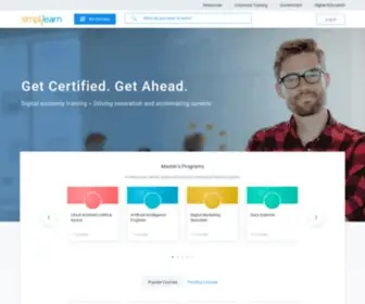 Simplilearn.net(Online Certification Training Courses for Professionals) Screenshot