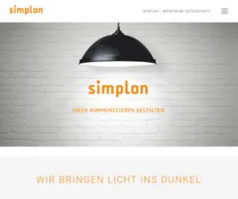 Simplon.de(Agentur für Werbung und Marketing) Screenshot