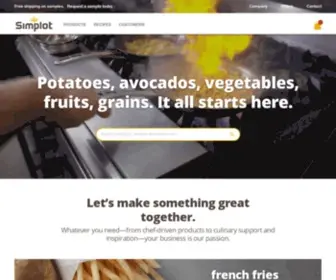 Simplotfoods.com(Simplot Foods Foodservice Solutions) Screenshot