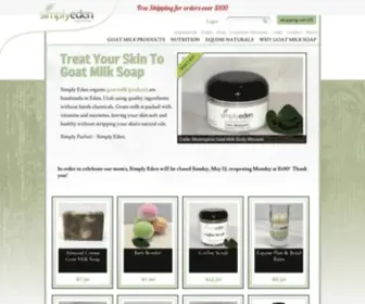 Simply-Eden.com(Organic Goat Milk Soap Natural) Screenshot