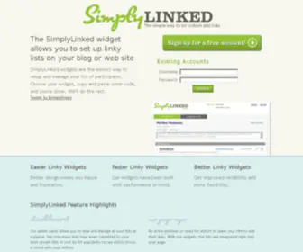 Simply-Linked.com(Linky List Widgets for your Blog or Web Site) Screenshot