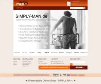 Simply-Man.de(Herrenunterwäsche bestellen beim autorisierten Markenhändler) Screenshot