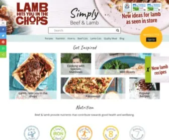 Simplybeefandlamb.co.uk(Simply Beef & Lamb) Screenshot