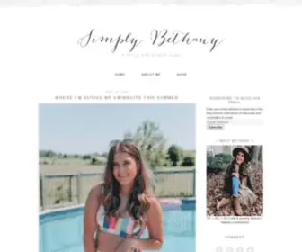 Simplybethany.com(A style and beauty blog) Screenshot