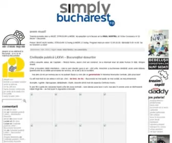 Simplybucharest.ro(Despre ce se maninca in Bucuresti) Screenshot