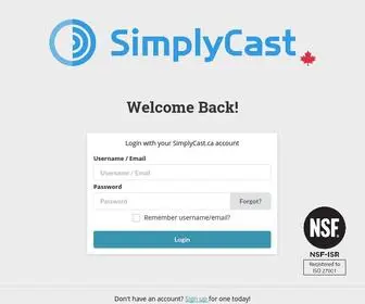 Simplycast.ca(Marketing Automation software) Screenshot