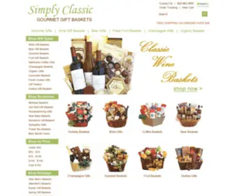 SimplyclassicGiftbaskets.com(Wine Gift Baskets and Gourmet Gift Baskets by Simply Classic Gift Baskets) Screenshot