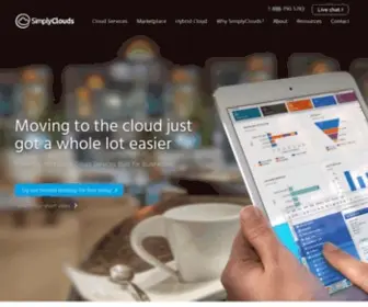 Simplyclouds.com(Affordable Cloud Services for Businesses) Screenshot