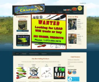 Simplycrappie.com(Simply Crappie...Your one stop source for all your crappie fishing needs) Screenshot