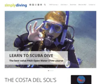 Simplydiving.com(Diving on the Costa Del Sol) Screenshot