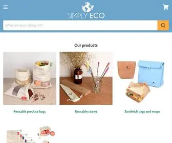 SimplyecoStore.com(Plastic pollution) Screenshot