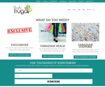 Simplyfrugal.ca(Simply frugal) Screenshot