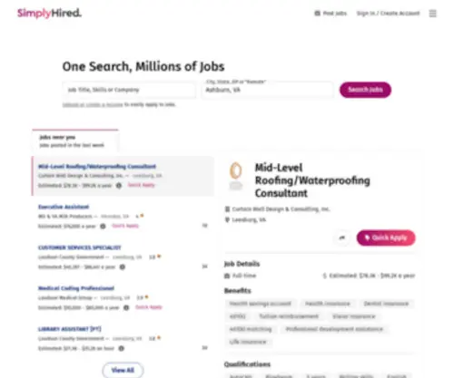 Simplyhired.com(Find Jobs on Simply Hired) Screenshot