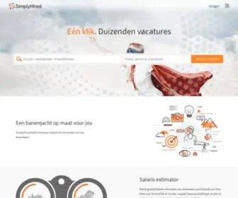 Simplyhired.nl(Carrières) Screenshot