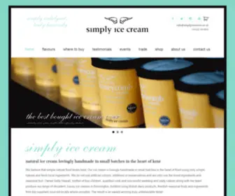 Simplyicecream.co.uk(Natural ice cream lovingly handmade in Kent) Screenshot