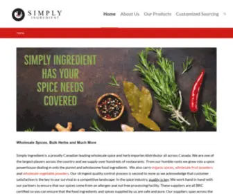 Simplyingredient.com(Wholesale Spices) Screenshot