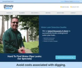 Simplyleakdetection.biz(Plumbing Water Pipe Leak Detection & Locating) Screenshot