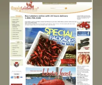 Simplylobsters.com(Maine Lobsters and Lobster Tails) Screenshot