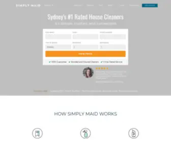 Simplymaid.com.au(House Cleaning Sydney) Screenshot