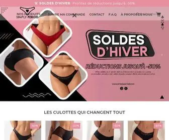 Simplyperiod.com(N°1 Des Culottes Menstruelles) Screenshot