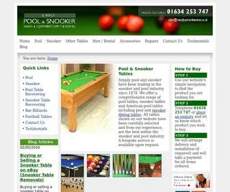 Simplypoolandsnooker.com(Pool and Snooker Table Sales) Screenshot