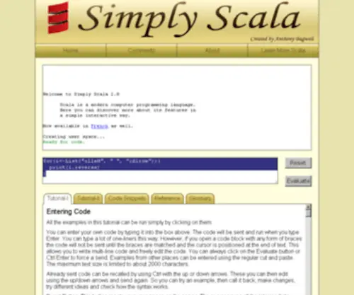 Simplyscala.com(Simplyscala) Screenshot