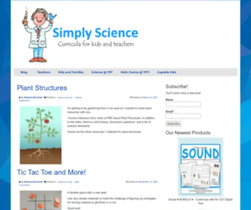 Simplyscience.com(Simply Science) Screenshot