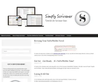 Simplyscrivener.com(Simply Scrivener) Screenshot