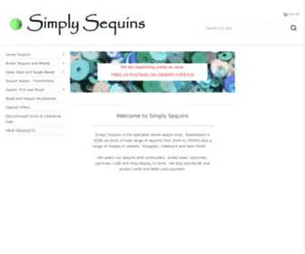 Simplysequins.co.uk(Specialist online sequin retailer) Screenshot