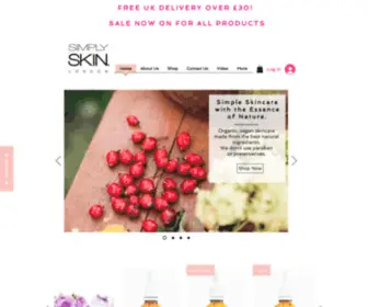 Simplyskinlondon.com(Natural Vegan Skincare) Screenshot