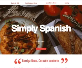 Simplyspanish.com.au(Spanish Restaurant Melbourne) Screenshot