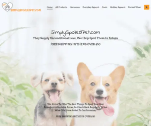 Simplyspoiledpet.com(Simply Spoiled Pet LLC) Screenshot