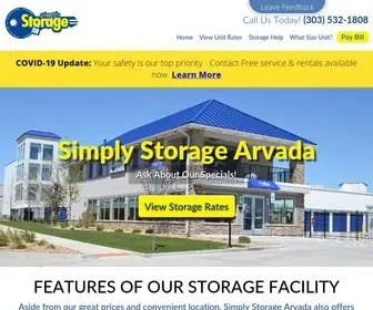 Simplystoragearvada.com(Self Storage Units) Screenshot