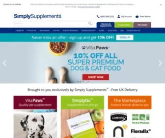 Simplysupplements.net(UK Made Vitamins & Supplements) Screenshot
