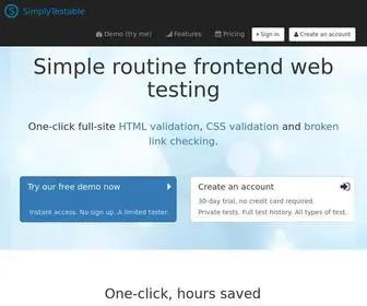 Simplytestable.com(Simply Testable professional automated front) Screenshot