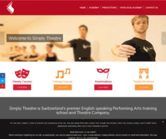 Simplytheatre.com(Performing Arts training school and Theatre Company) Screenshot
