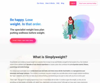 Simplyweight.co.uk(Home page) Screenshot