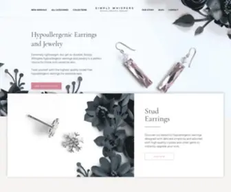 SimplywhispersStore.com(Hypoallergenic Earrings) Screenshot