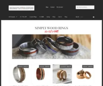 Simplywoodrings.com(Stunning Exotic Wood Wedding Rings) Screenshot