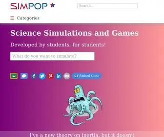 Simpop.org(Science simulations and games) Screenshot