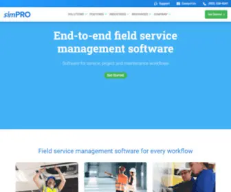 Simprogroup.com(SimPRO Job Management Software) Screenshot