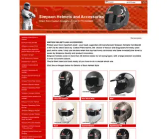 Simpson-Helmets.eu(Simpson Helmets for Auto Racing Motorsport Drag racing Karting and Motorcycle helmets) Screenshot