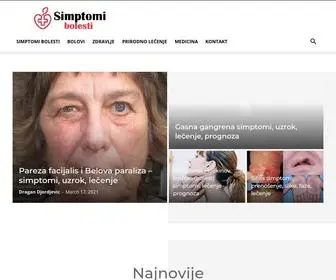 Simptomibolesti.net(Simptomi bolesti) Screenshot