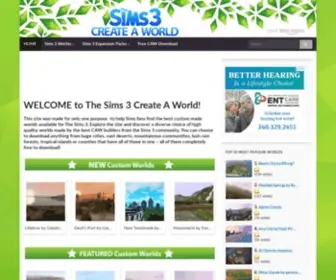 Sims3CreateaWorld.com(The Best Sims 3 Worlds) Screenshot
