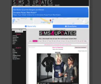 Sims3Updates.net(Sims 3 Updates) Screenshot