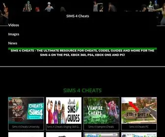 Sims4-Cheats.com(Sims 4 Wiki) Screenshot