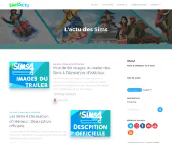 Simsactu.fr(Sims Actu) Screenshot