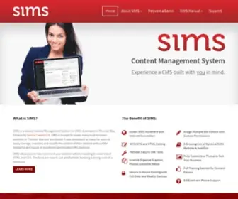 Simscms.com(Sencia's Content Management System) Screenshot