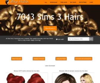 Simshairs.com(Sims 3 hairs downloads) Screenshot