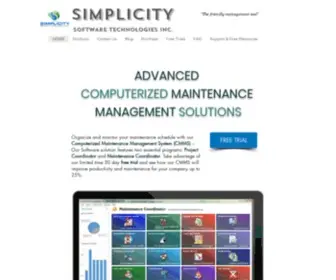 Simsofttech.com(CMMS Software Solutions) Screenshot